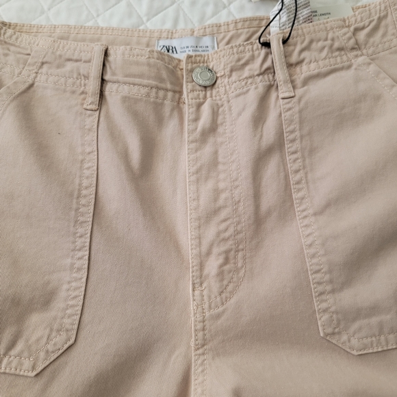Zara Women's Tan Cargo Pants - Picture 5 of 6